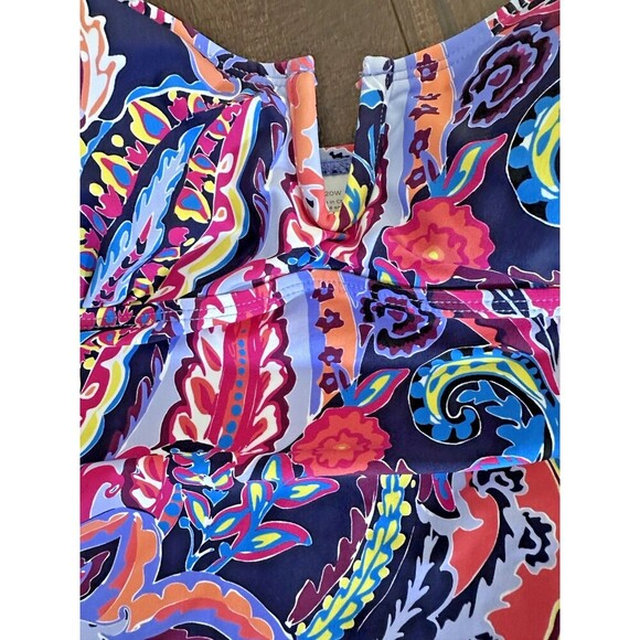 Anne Cole Women's Plus Size Notched Scoop-Neck One-Piece Swimsuit Multi 20W - Picture 5 of 7